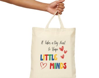 Bolsa de mano reutilizable para profesores, regalo para educadores, bolsa escolar, agradecimiento a los profesores, regreso a clases, regalo para profesores, Shaping Little Minds