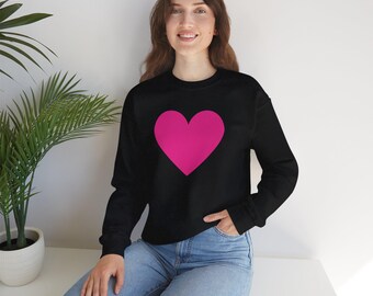 Sweat coeur, coeur unisexe, sweat ras du cou douillet, pull Love, haut pour la Saint-Valentin, cadeau de la Saint-Valentin, mode coquette