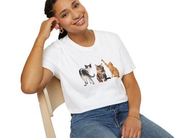 Camiseta de gato, camiseta de gatito, camiseta de felino, camiseta de animal, regalo para amantes de las mascotas, ropa para amantes de los gatos, regalo para amantes de los gatos, camiseta para amantes de los gatos, regalo para dueños de gatos
