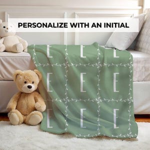 Cobertor Sherpa personalizado com monograma, nome inicial, letra, presente, piquenique, aniversário, dia das mães, batismo, berçário, chá de bebê, presente para novos pais