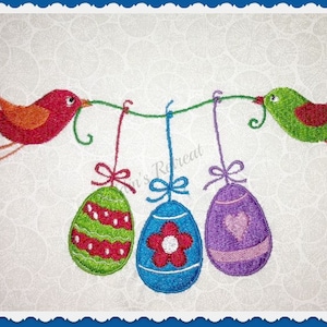 Birds with Easter Egg Design