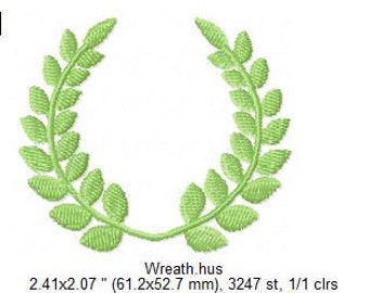 Small Wreath Embroidery Design