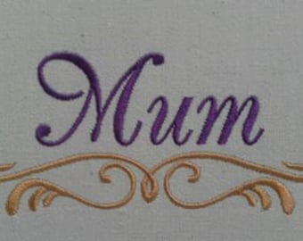 Mum Frame Embroidery Design