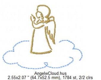 Angel on a Cloud Mini Embroidery Design