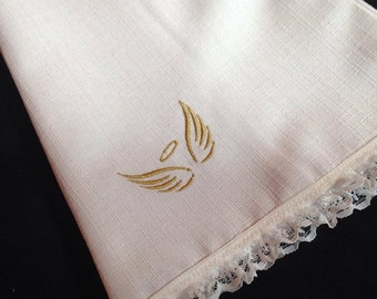 Angel Wings with Halo Mini Embroidery Design