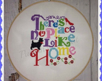 There is No Place Like Home/Oz Inspired Cross Stitch Embroidery Design