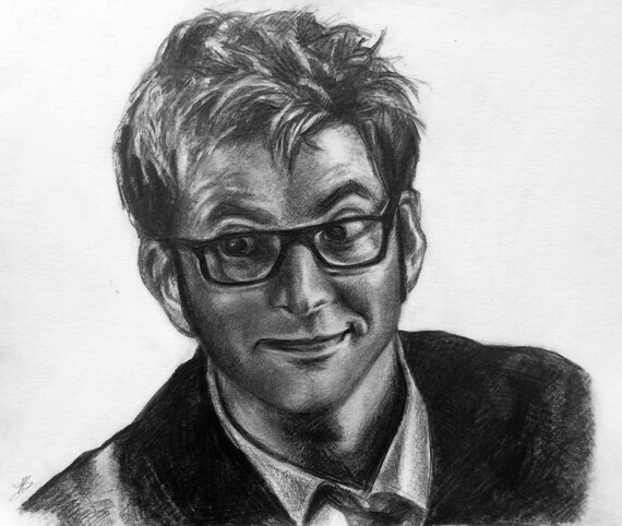 Original Kunst Zehnte Arzt David Tennant 10 X 8 Etsy