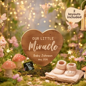Fairytale Pregnancy Announcement Editable Template Enchanted Forest Fairies Whimsical Baby Announcement Digital Template Magical Baby Reveal