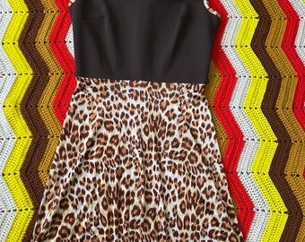 Vintage Animal Print Dress