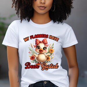 Funny Duck Shirt for Women – My Flabbers Have Been Gasted Tee, Cute Animal Humor T-Shirt, Sassy Saying Shirt, S-3XL Unisex Cotton Tee