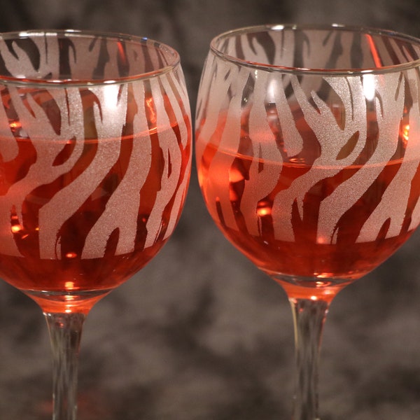 Zebra Print Wine Etsy