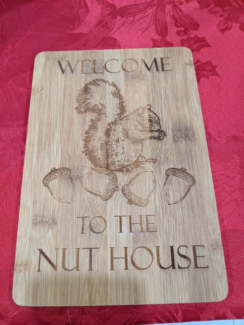 to the Nut House Bamboo Cutting Board 6x9 9x6 Etsy