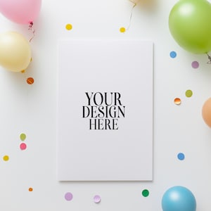 Geburtstagskarte Mockup 13x18 Party Einladungen Stationäre Rustikale Kunst Karte Mockups Grußkarten Baby Shower Card JPG Instant Download