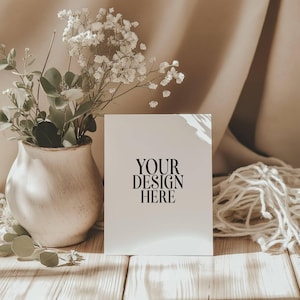 Boho Kartenmockup, Einladung Mockup, Grußkarte Mockup, Einladungskarte Mockup, Geburtstagskarte Mockup JPG Digital Download