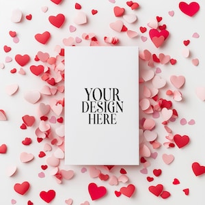 Valentinstag Karte Mockup Invite Stationärer Gruß Einladungen Karte Valentinstag Karte Mockup Vday Karte JPG Digital Download