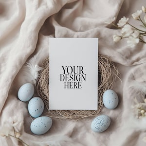Ostereinladungskarten Mockup 15x20 Osterkarte Mockup Osterkarte Mockup Invite Gruß Mock Ostergrußkarte JPG Digital Download