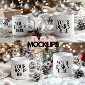 Christmas Mug Mockup Bundle: Festive Coffee Cup (Digital Download)