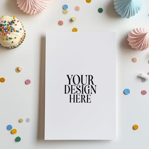 Birthday Card Mockup 5x7 Party Invitations Stationary Rustic Art Card Mockups Greetings Cards Baby Shower Card JPG Instant Download