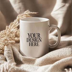 Boho Mug Mockup Boho Bundle, White 11oz Mug Mockups, Coffee Cup Mockups Aesthetic Boho Mug Mockup Bundle, JPG Minimal Sublimation POD Mockup