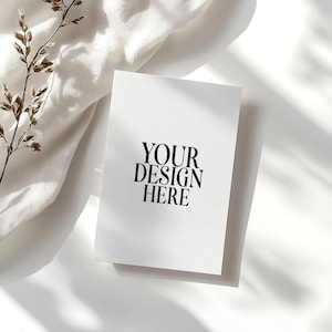 Boho Karte Mockup 5x7 Karte Mockups Geburtstagskarten Hochzeit einladen Stationärer Gruß Einladungen Karte JPG Digital Download