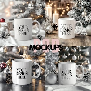 Christmas Mug Mockup Bundle: Festive Coffee Cup (Digital Download)