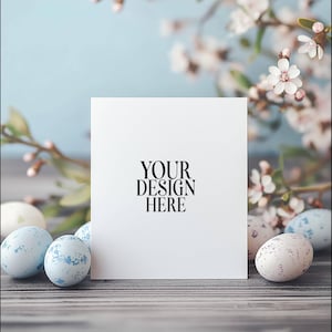 Ostereinladungskarten Mockup 15x20 Osterkarte Mockup Osterkarte Mockup Invite Gruß Mock Ostergrußkarte JPG Digital Download
