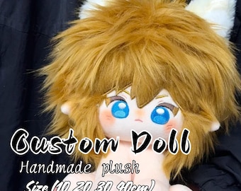 Custom Plush Toy,Custom Cotton Doll,Custom OC Doll,Custom IP Doll,Handmade Dolls,Cute Plush Toy,Made For Anime Fans,Game Character Doll