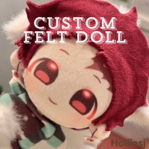 Custom 10cm Cute Felt Doll, Custom Cotton Doll With Picture, 10cm Plush Toy, Amazing Gift, Gift For Daughter