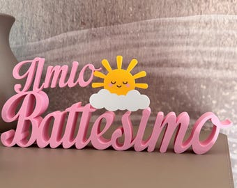 Inscription personnalisée « Mon baptême » – décoration de baptême pour bébé