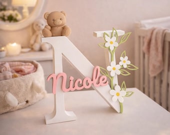 Letra decorativa personalizada con nombre – decoración para habitaciones infantiles