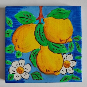 Hand decorated ceramics hand painted decorative tiles artistic ceramics art personalized tiles artisanal ceramics