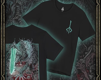 Drippy Souls Ludwig the Accursed Holy Blade Grim Double-Sided T-Shirt