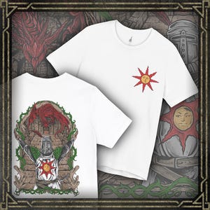 Drippy Souls Solaire of Astora White Double-Sided T-Shirt