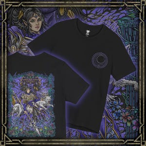 Drippy Souls Shadowheart Cleric of Shar Double-Sided T-Shirt