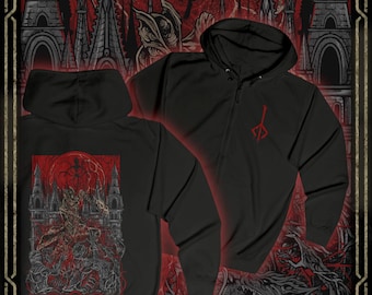 Drippy Souls Hunter of Yharnam Zip-up Hooded Sweatshirt