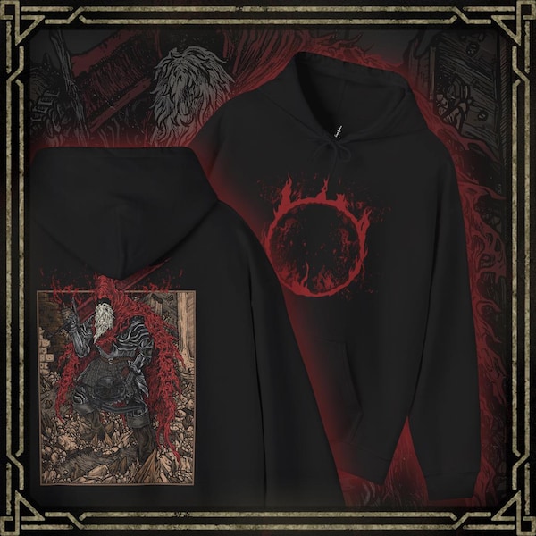 Drippy Souls Slave Knight Gael Grim Hooded Sweatshirt