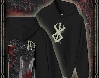Drippy Souls Berserker Beast of Darkness Grim Hooded Sweatshirt