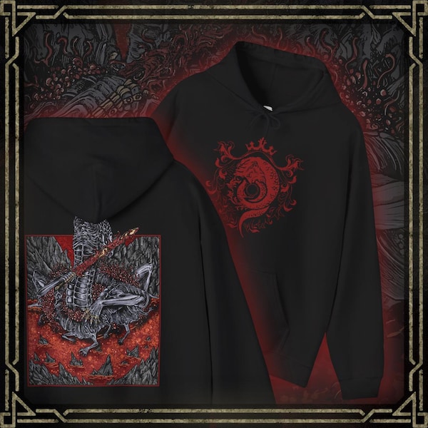 Felpa con cappuccio Grim di Rykard Lord of Blasphemy di Drippy Souls