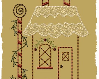 Gingerbread House 2-Version 2-4x4-INSTANT DOWNLOAD