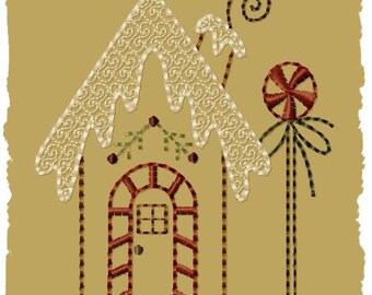 Gingerbread House 1-Version 2-4x4-INSTANT DOWNLOAD