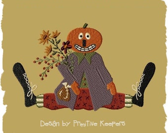 Primitive Machine Embroidery Design-Jack--Version1--(5 x 7)-INSTANT DOWNLOAD