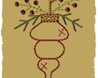 Christmas Ornament 1--4x4--INSTANT DOWNLOAD