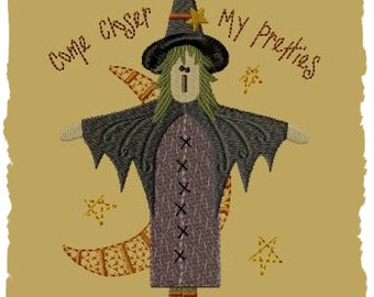 Primitive Machine Embroidery Design-Hecaba--Version 1--(5 x 7)-INSTANT DOWNLOAD