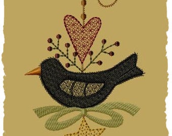 Crow Spring Ornie--5x7--INSTANT DOWNLOAD