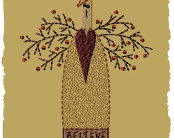 Primitive Machine Embroidery Design-Sara--Version 1--(4x4)-INSTANT DOWNLOAD