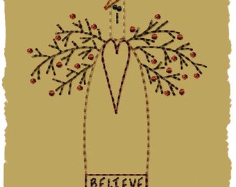 Primitive Machine Embroidery Design-Sara--Version 2--(4x4)-INSTANT DOWNLOAD