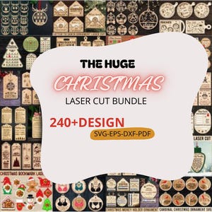 Huge Christmas Laser Cut Bundle - Over 240 Festive Designs for DIY Crafts and Décor