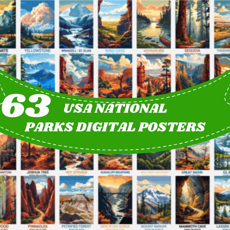 National Parks Vintage Posters - Etsy