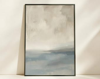 Japandi Beige Wall Art Printable – Minimal Abstract Landscape – Digital Download – Japandi Horizon