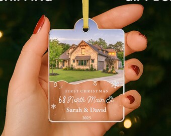 Personalized First Home Christmas Ornament: Realtor Gift , Christmas Gift